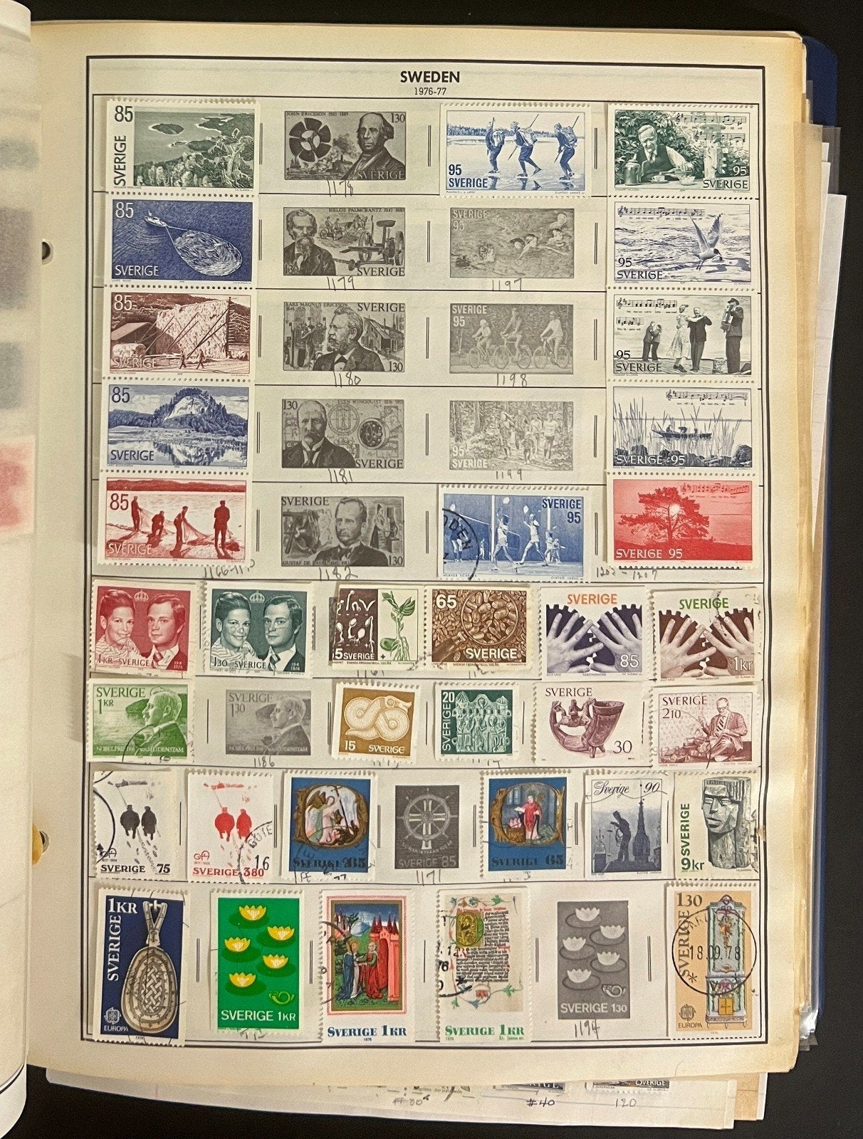 Sweden & Switzerland Stamp Collection Harris Album Thousands Used Stamps  ZAYIX