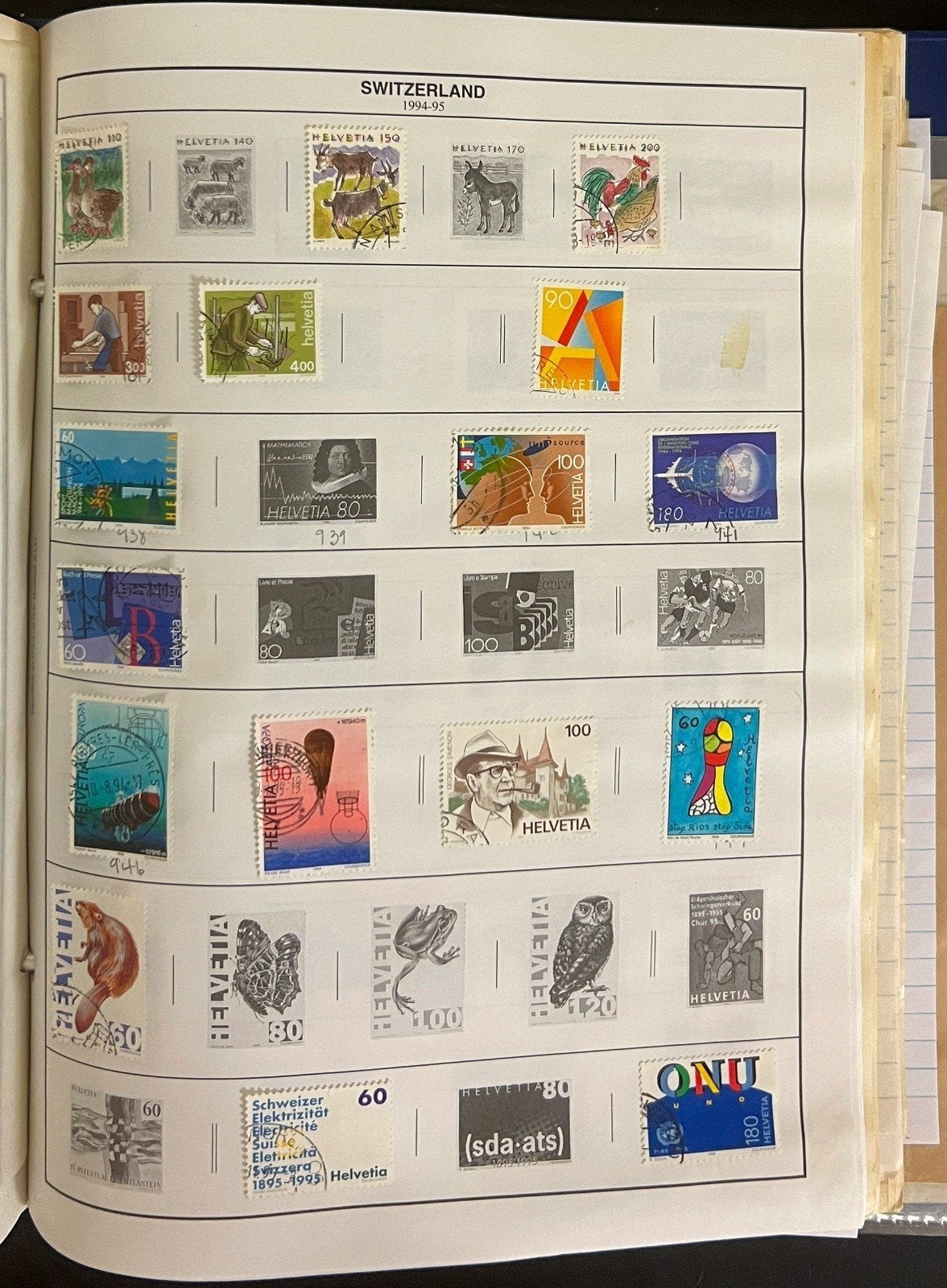 Sweden & Switzerland Stamp Collection Harris Album Thousands Used Stamps  ZAYIX