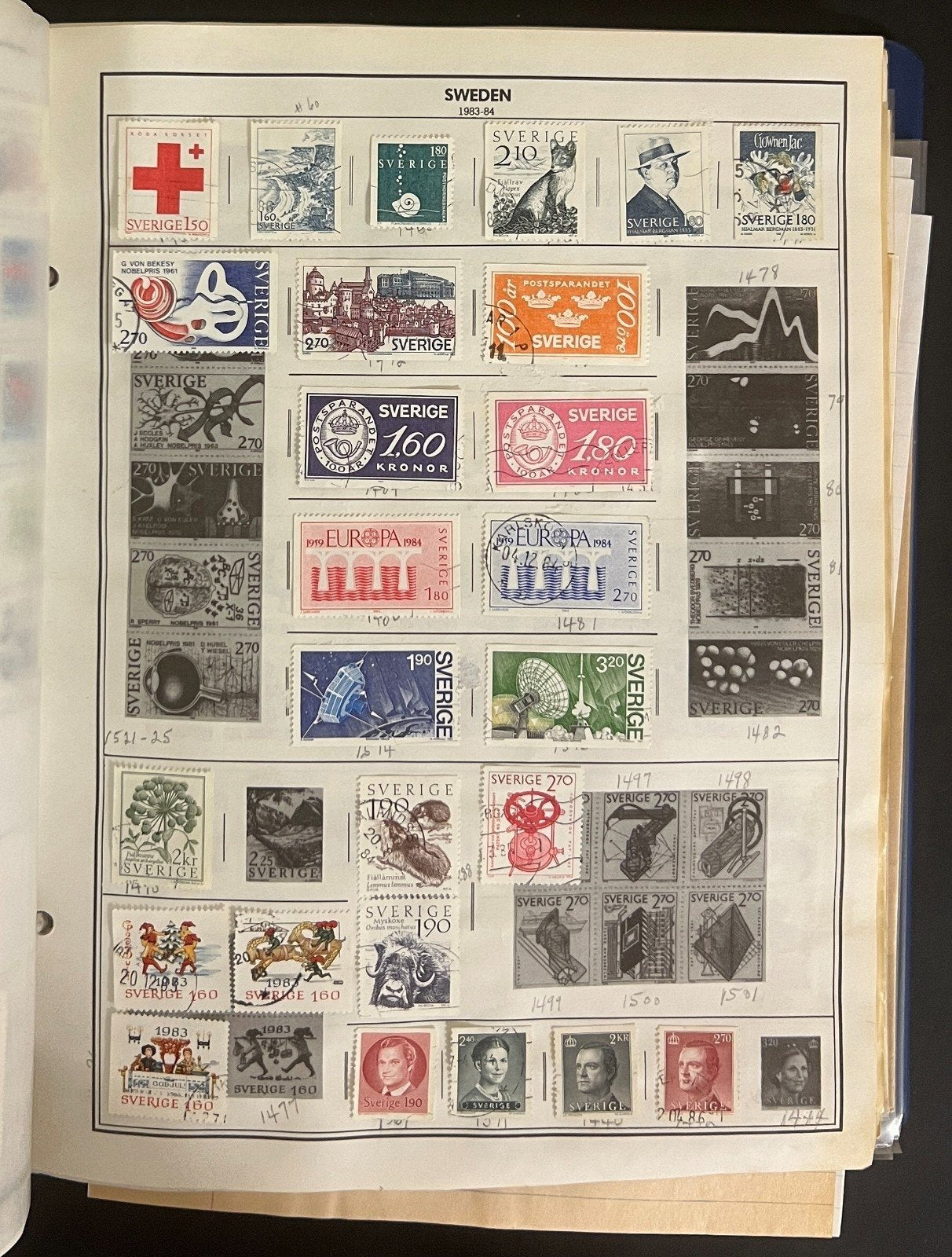 Sweden & Switzerland Stamp Collection Harris Album Thousands Used Stamps  ZAYIX