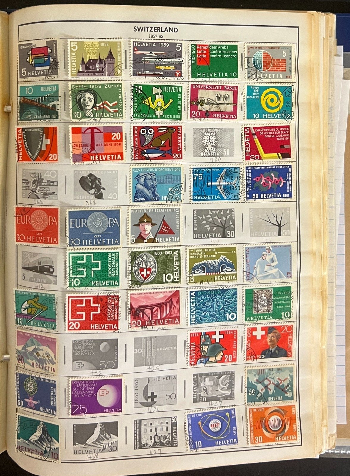 Sweden & Switzerland Stamp Collection Harris Album Thousands Used Stamps  ZAYIX