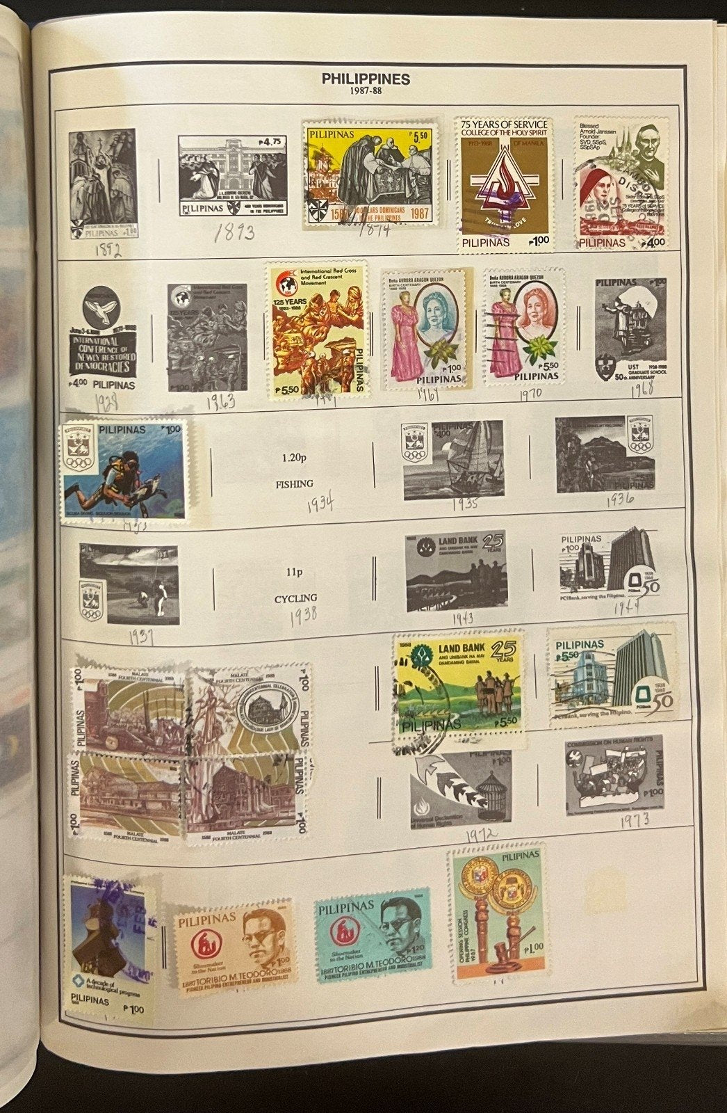 Pakistan to Philippines Stamp Collection Harris Album Used Stamps  ZAYIX