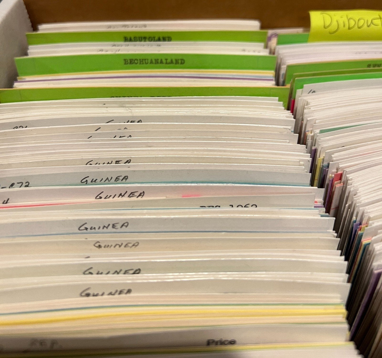 Africa Stamp Collection On Dealer Cards Identified By Scott Catalog ZAYIX