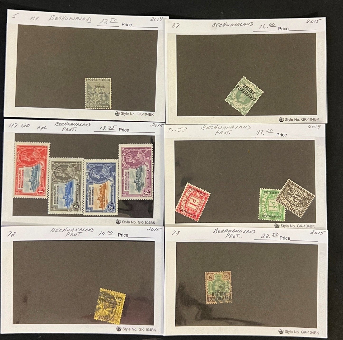 Africa Stamp Collection On Dealer Cards Identified By Scott Catalog ZAYIX