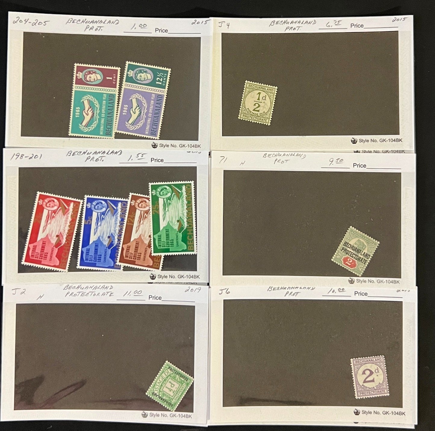 Africa Stamp Collection On Dealer Cards Identified By Scott Catalog ZAYIX