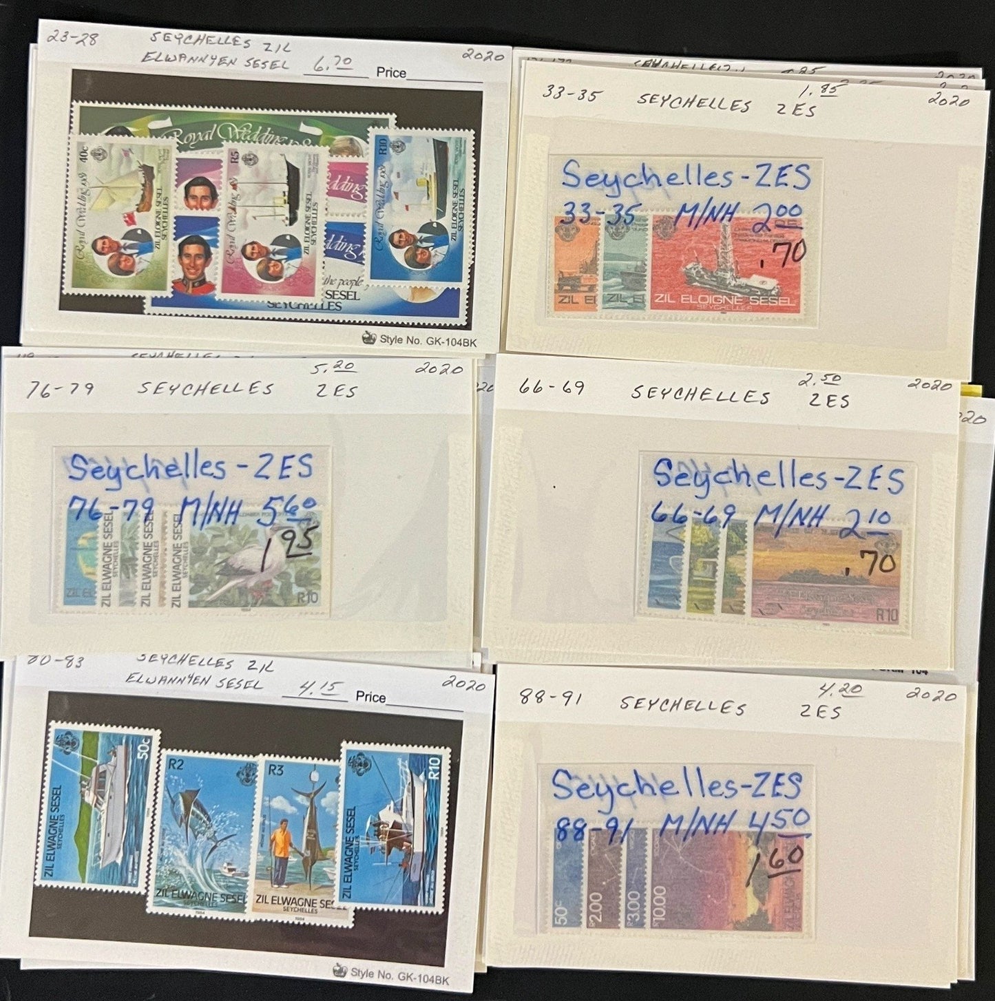 Africa Stamp Collection On Dealer Cards Identified By Scott Catalog ZAYIX