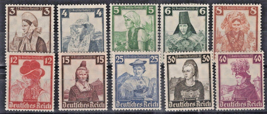 Germany 1935 Costumes of Sections of Germany Semi-Postal B69-B78 MNH ZAYIX