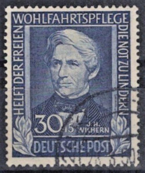 Germany 1949 J. H. Wichern Religious Figure Semi-Postal B313 Used ZAYIX