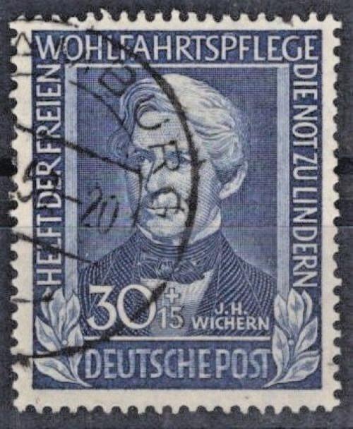 Germany 1949 J. H. Wichern Religious Figure Semi-Postal B313 Used ZAYIX