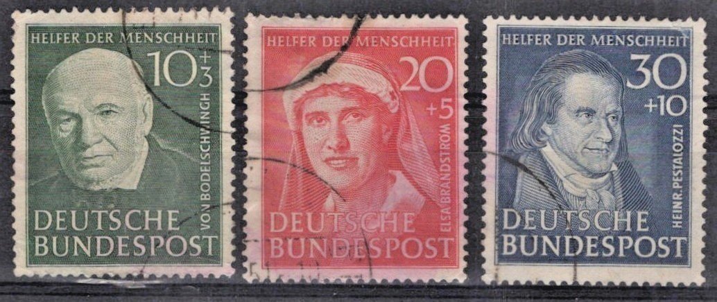 Germany 1951 Portraits of Historical Figures Semi-Postal B321-B323 Used ZAYIX