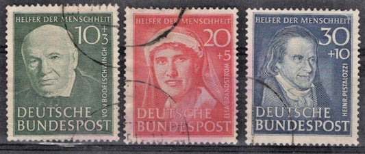 Germany 1951 Portraits of Historical Figures Semi-Postal B321-B323 Used ZAYIX