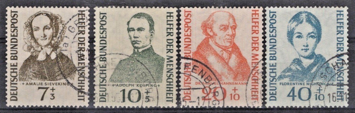 Germany 1955 Portraits of Historical Figures Semi-Postal B344-B347 Used ZAYIX