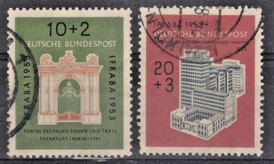 Germany 1953 Thurn & Tasis Palace Gate Semi-Postal B332-B333 Used ZAYIX
