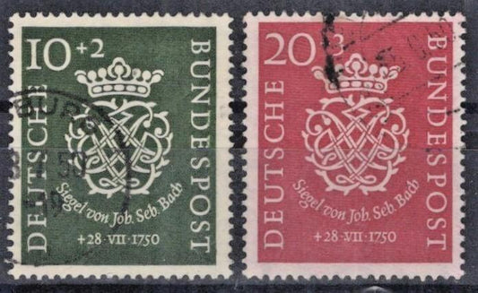 Germany 1950 Seal of Johann Sebastian Bach Semi-Postal B314-B315 Used ZAYIX