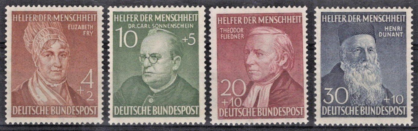 Germany 1952 Historical Figures Semi-Postal B327-B330 MH ZAYIX