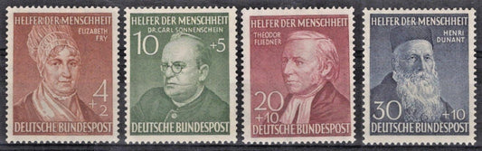 Germany 1952 Historical Figures Semi-Postal B327-B330 MH ZAYIX