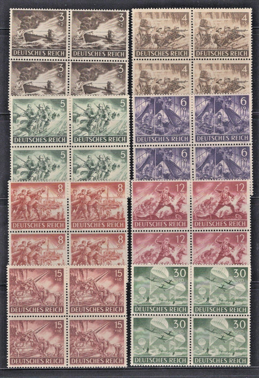 Germany 1943 Army Day Hero Memorial Day Semi-Postal Blocks B218-B229 MNH ZAYIX
