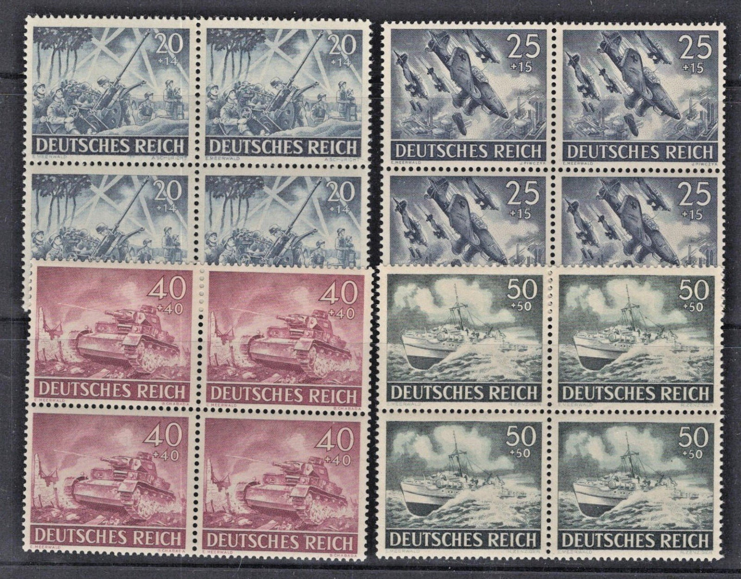 Germany 1943 Army Day Hero Memorial Day Semi-Postal Blocks B218-B229 MNH ZAYIX