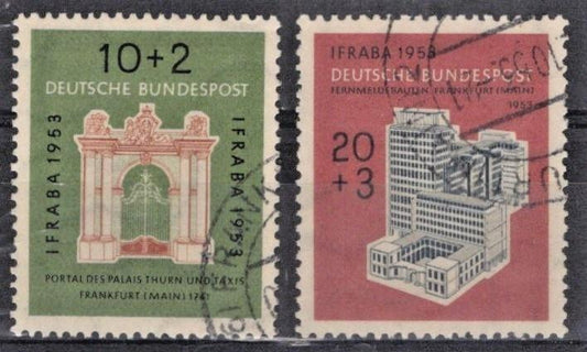 Germany 1953 Thurn & Tasis Palace Gate Semi-Postal B332-B333 Used ZAYIX