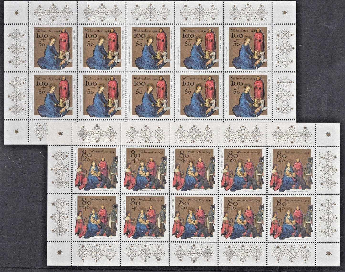 Germany 1994  XMas Paintings by Hans Memling Semi-Postal B773-B774 MNH ZAYIX