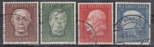 Germany 1954 Portraits of Historical Figures Semi-Postal B338-B341 Used ZAYIX