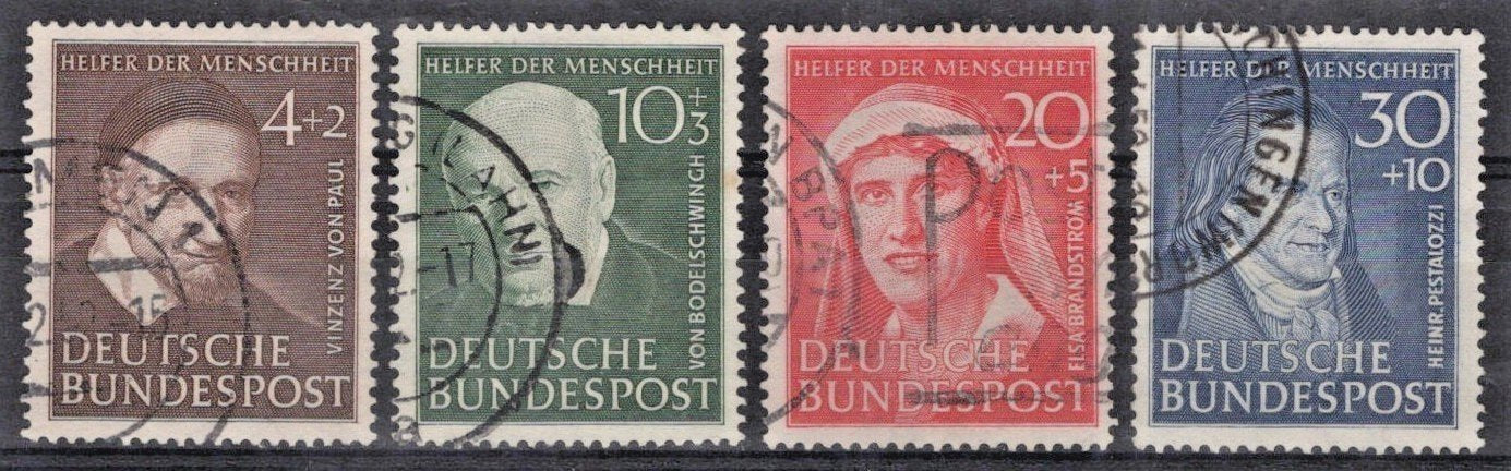 Germany 1951 Portraits of Historical Figures Semi-Postal B320-B323 Used ZAYIX