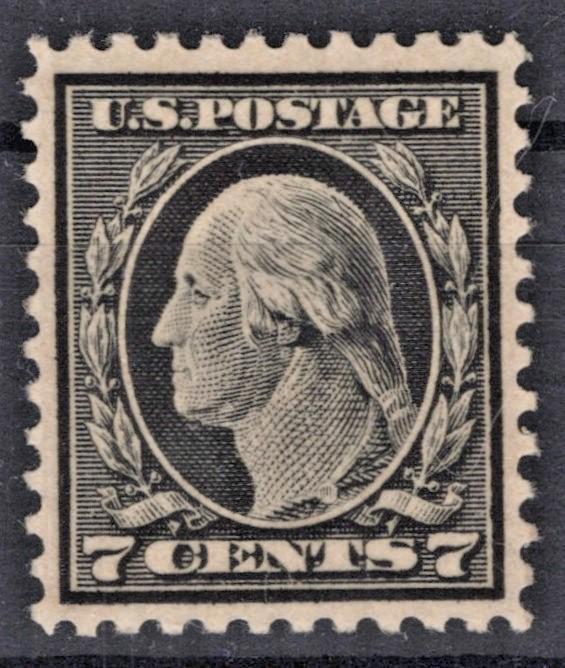US 1917 7c black Washington 507 VF Flat Plate Printing Perf 11 Unwmk MH ZAYIX