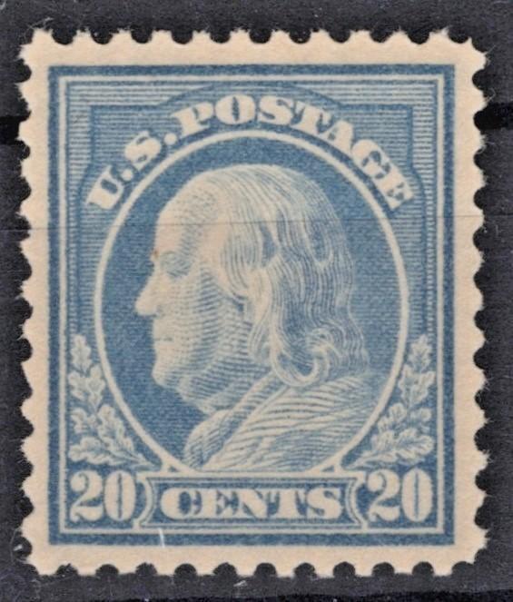 US 1917 20c Franklin 515 VF Flat Plate Printing Perf 11 Unwmk MNH ZAYIX