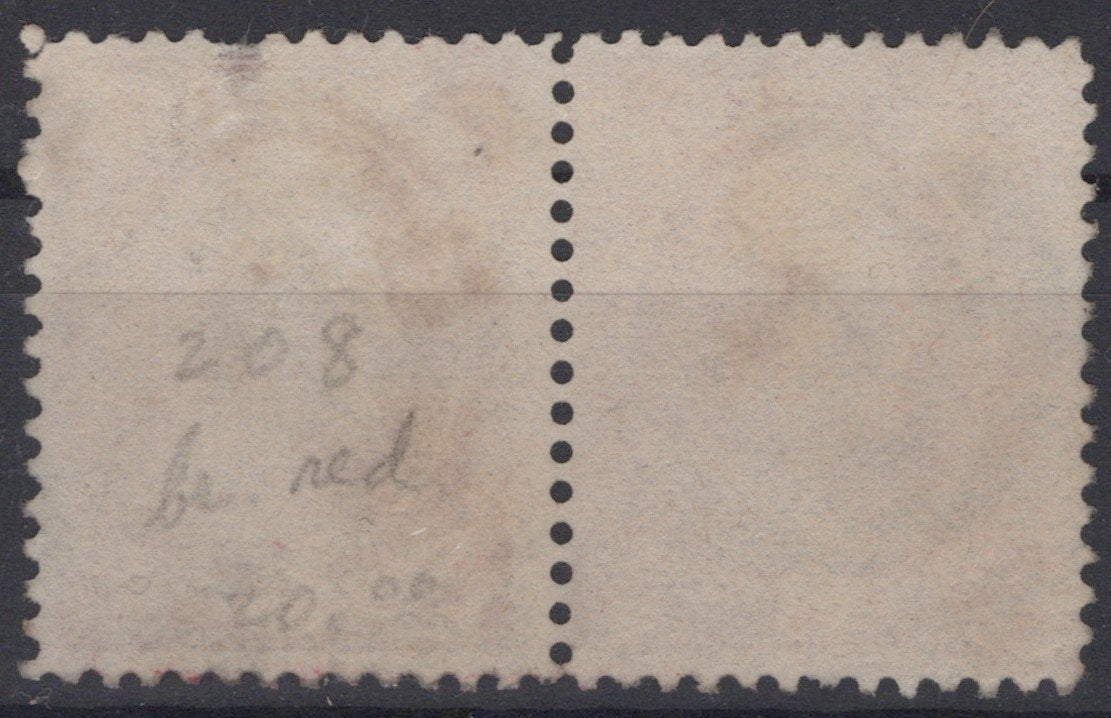 US 1881 6c rose Lincoln 208 Fine Pair Used Re-engraved American Bank Note ZAYIX