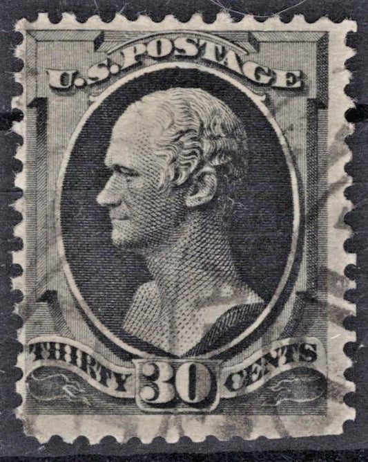US 1879 30c Hamilton 190 F-VF Soft Porous Paper Used American Bank Note Co ZAYIX