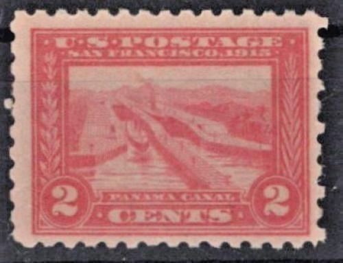 US 1914 2c Panama-Pacific Perf 10 Pedro Miguel Locks Scott# 402 F-VF MH ZAYIX