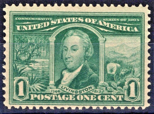 US 1904 1c Louisiana Purchase Exposition Scott# 323 F-VF MNH Livingston ZAYIX