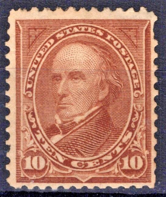 US 1897 10c brown Webster Type I Scott# 282C F-VF* MNH Bureau Issue CV$525 ZAYIX