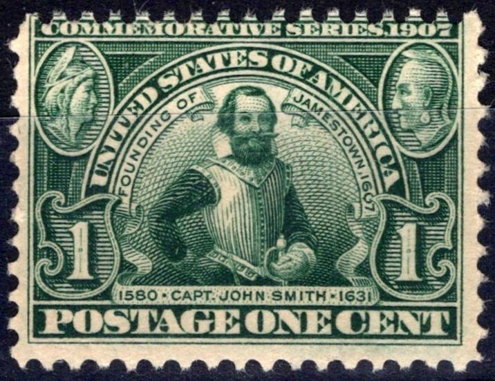 US 1907 1c Captain John Smith - Jamestown Exposition Scott# 328 Fine MNH ZAYIX
