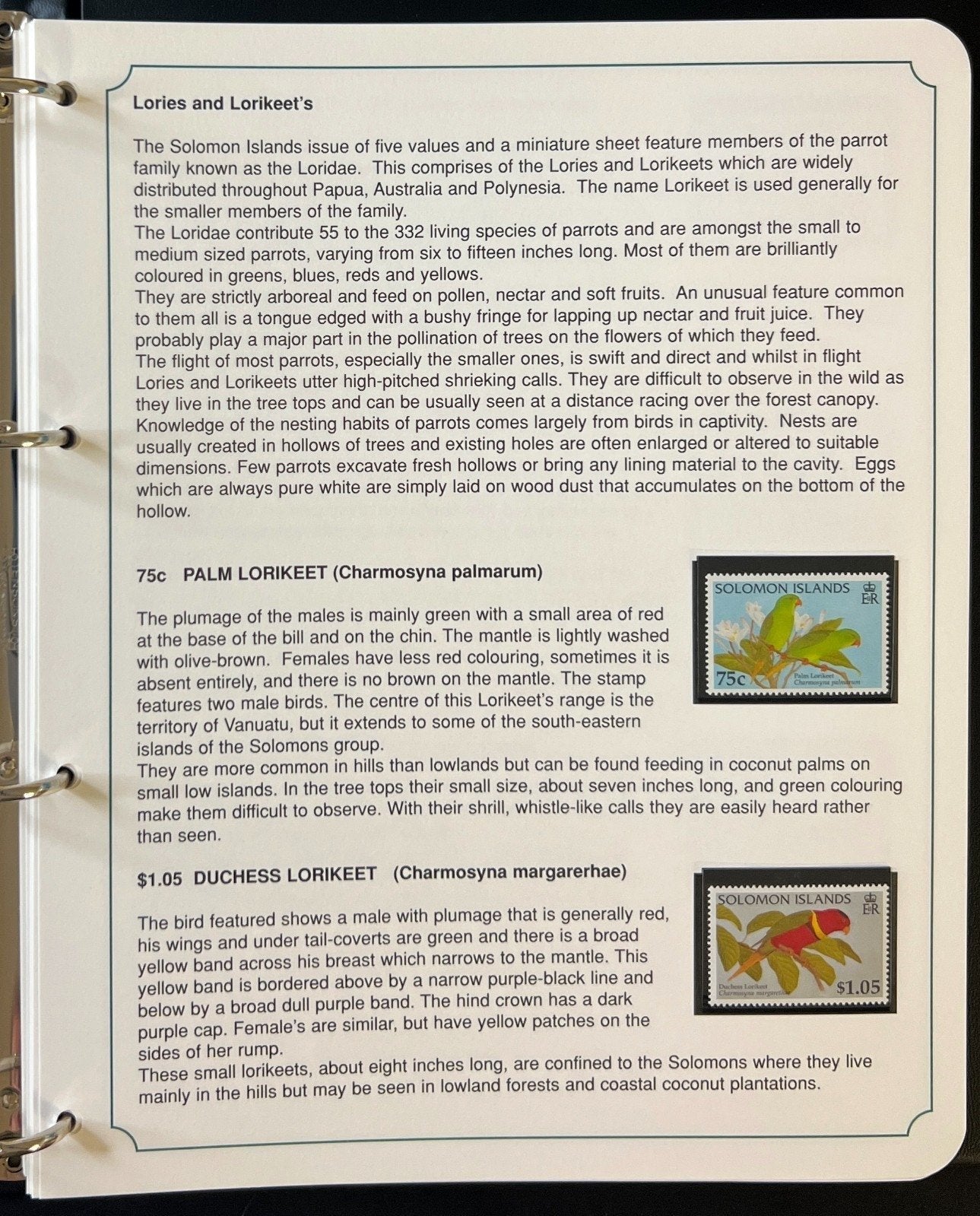 The Kingdom of Birds Stamp Collection 3 Volume Harris Albums MNH ZAYIX