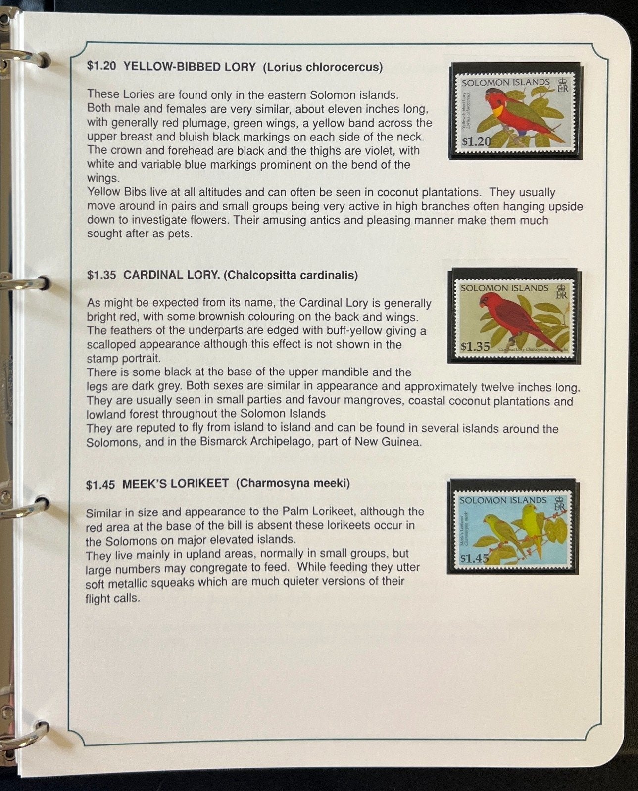 The Kingdom of Birds Stamp Collection 3 Volume Harris Albums MNH ZAYIX