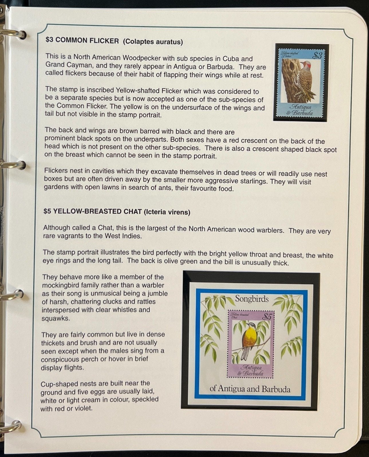 The Kingdom of Birds Stamp Collection 3 Volume Harris Albums MNH ZAYIX