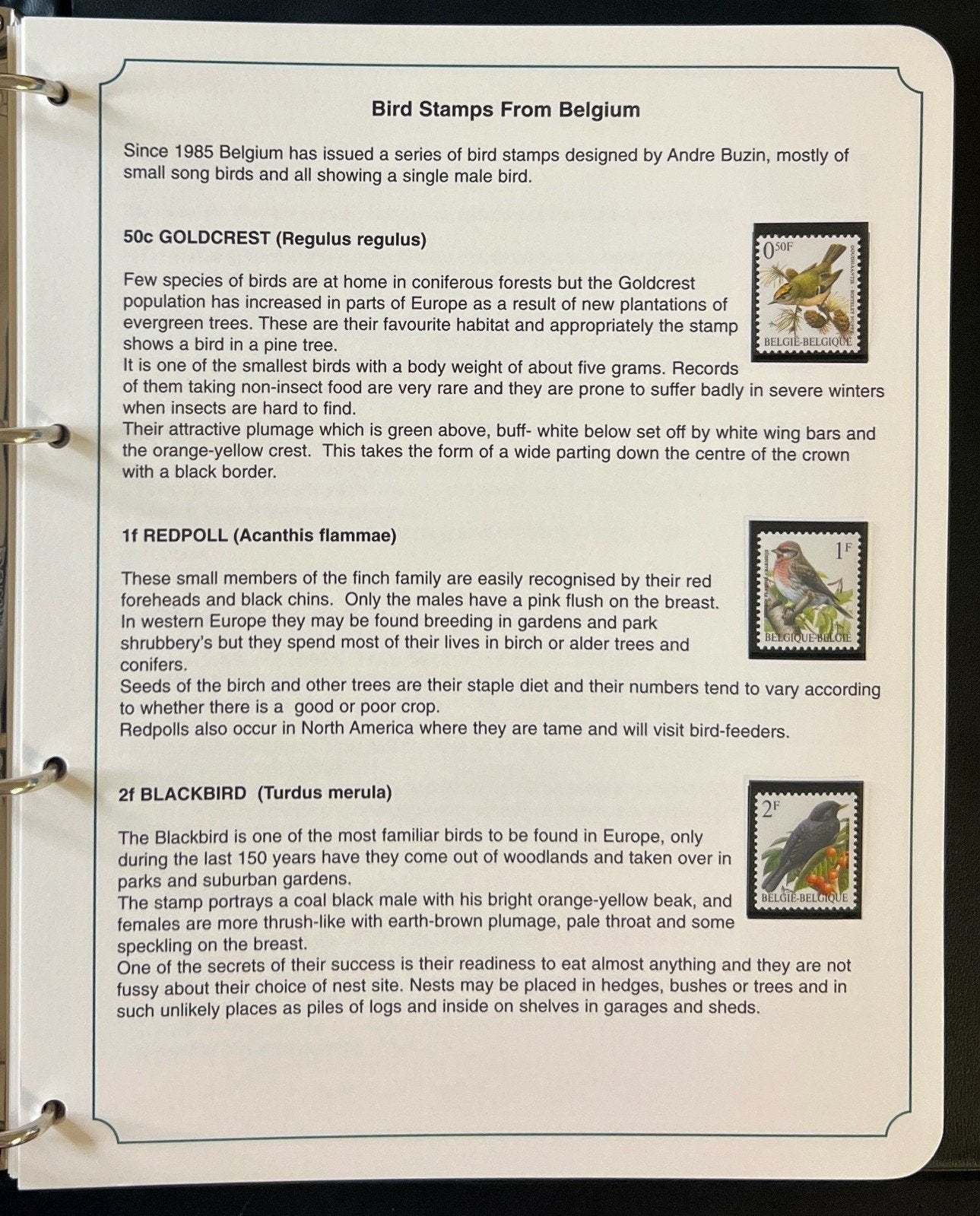 The Kingdom of Birds Stamp Collection 3 Volume Harris Albums MNH ZAYIX