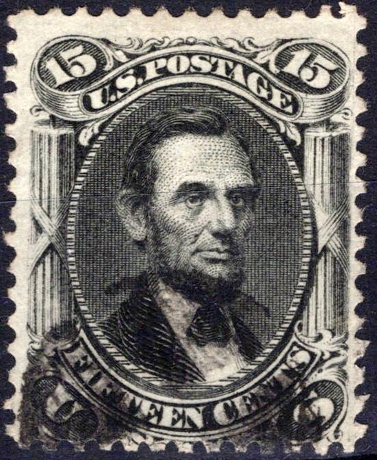 US 1861 15c black Lincoln National Bank Note Scott# 77 Fine Used ZAYIX