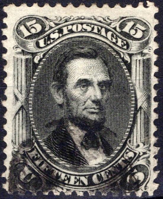 US 1861 15c black Lincoln National Bank Note Scott# 77 Fine Used ZAYIX