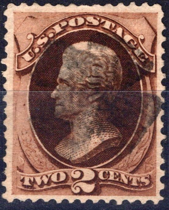 US 1873 2c dark brown Jackson Continental Bank Note Scott# 157 Used F-VF ZAYIX