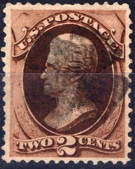 US 1873 2c dark brown Jackson Continental Bank Note Scott# 157 Used F-VF ZAYIX