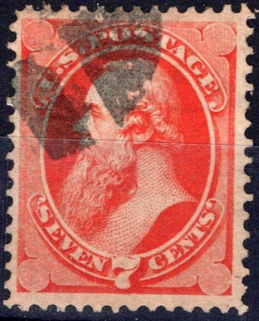 US 1870 7c vermillion Stanton National Bank Note Co Scott# 149 Used F-VF ZAYIX
