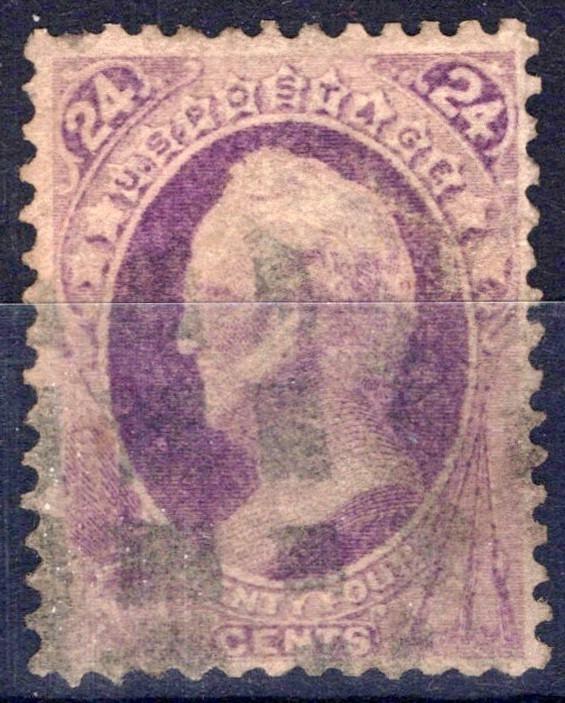 US 1870 24c purple Winfield National Bank Note Co Scott# 153 Used Fine ZAYIX