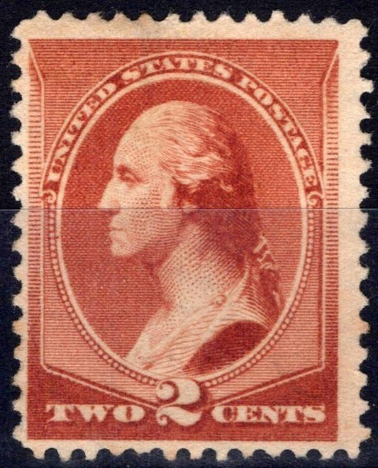 US 1883 2c red brown Washington American Bank Note Scott #210 MNG Fine ZAYIX