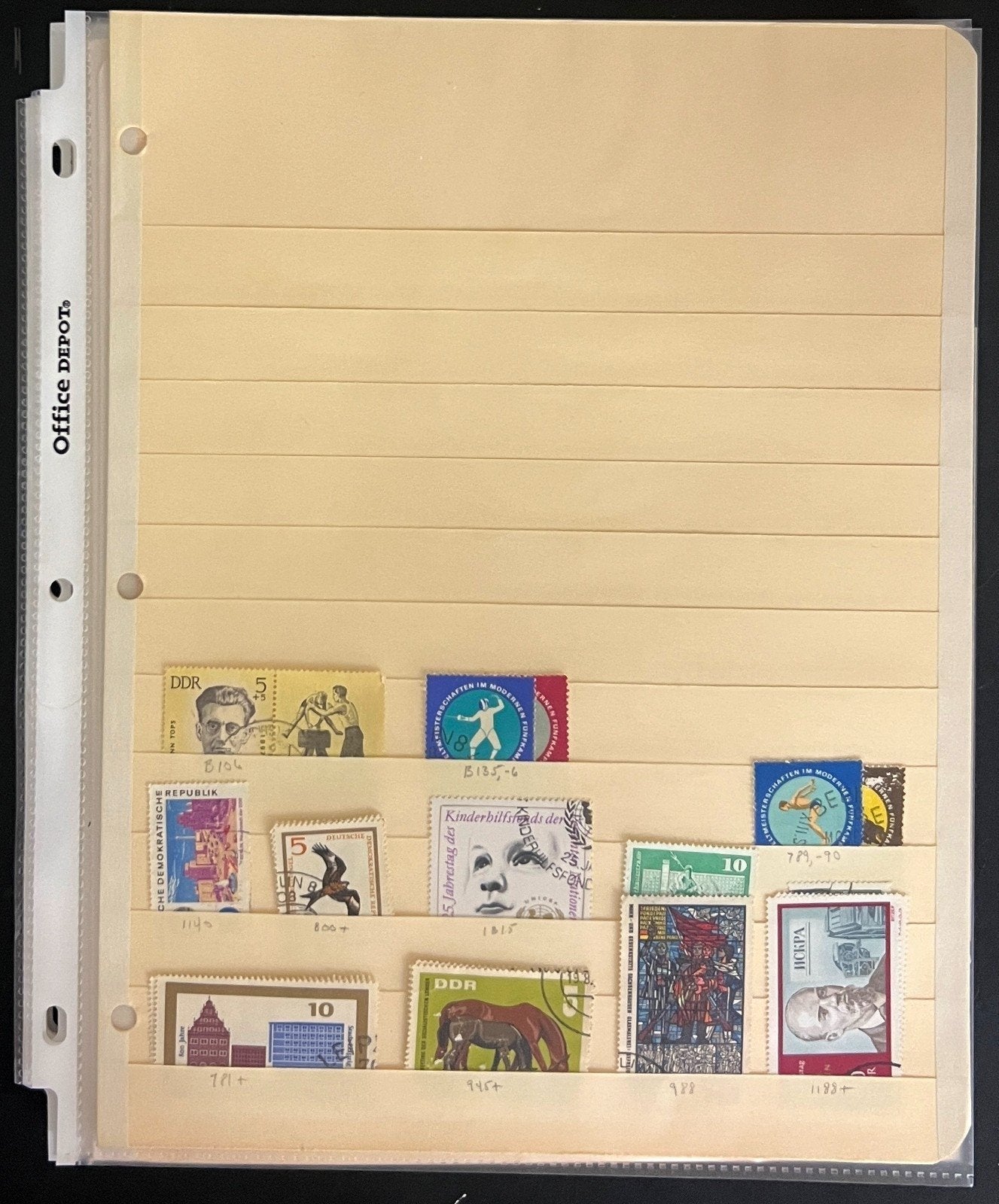 DDR East Germany Stamp Collection Stock Pages Mint & Used ZAYIX