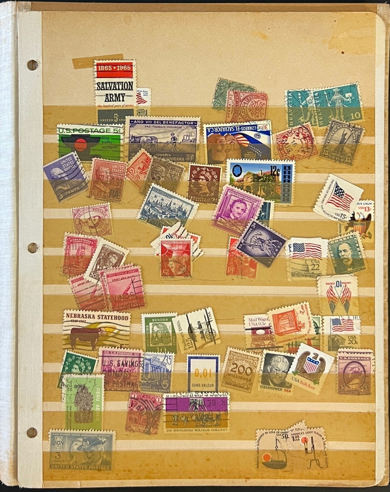 World Wide Stamp Collection On 15 Stock Pages Mint & Used ZAYIX