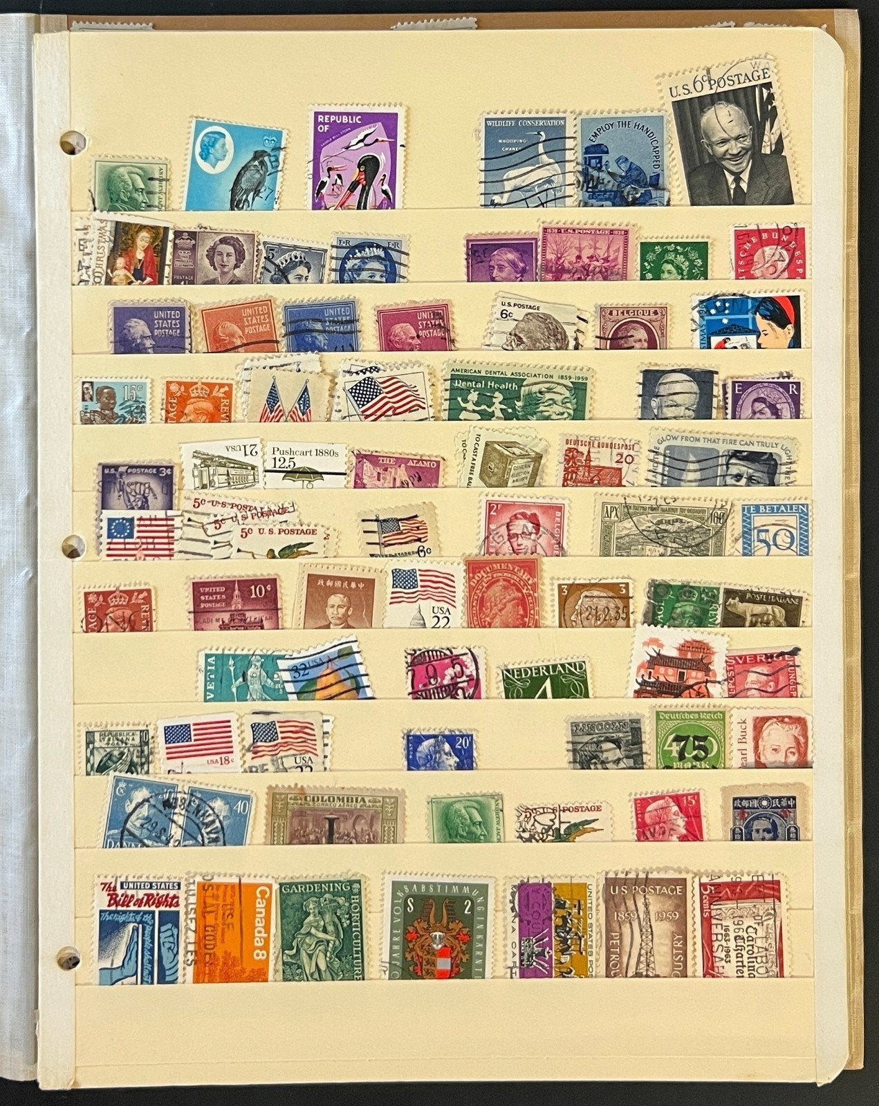 World Wide Stamp Collection On 15 Stock Pages Mint & Used ZAYIX