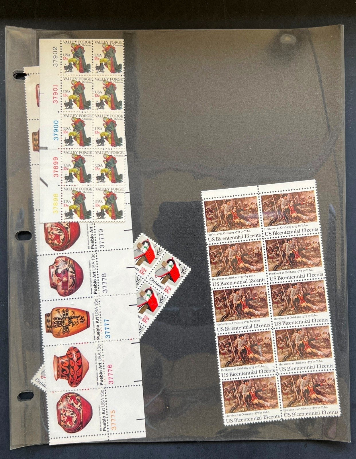 United States Plate Block Stamp Collection On Album Pages Used ZAYIX