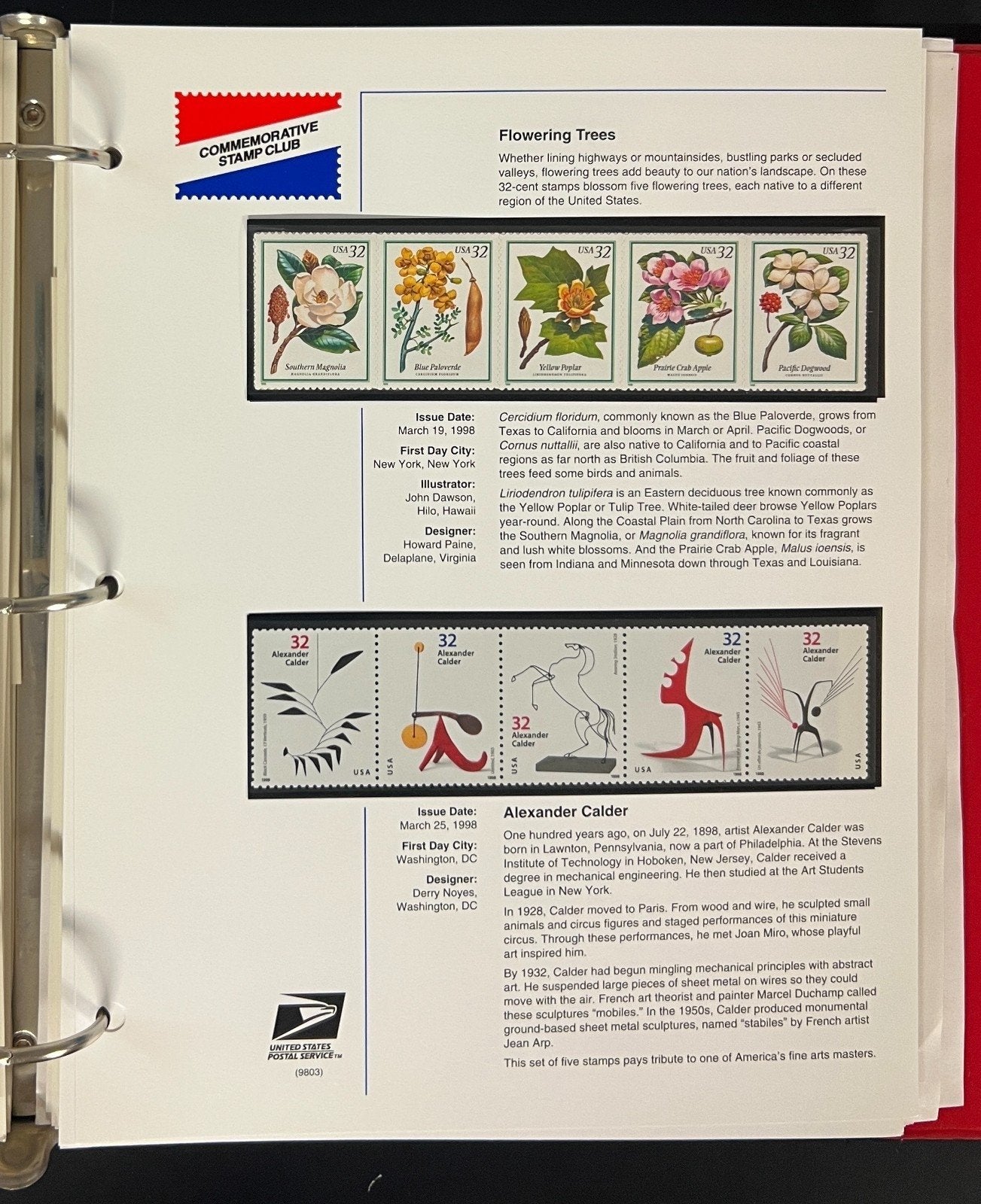 U.S. Stamp Collection 3 Commemorative Stamp Club Albums MNH 1987-2001 ZAYIX