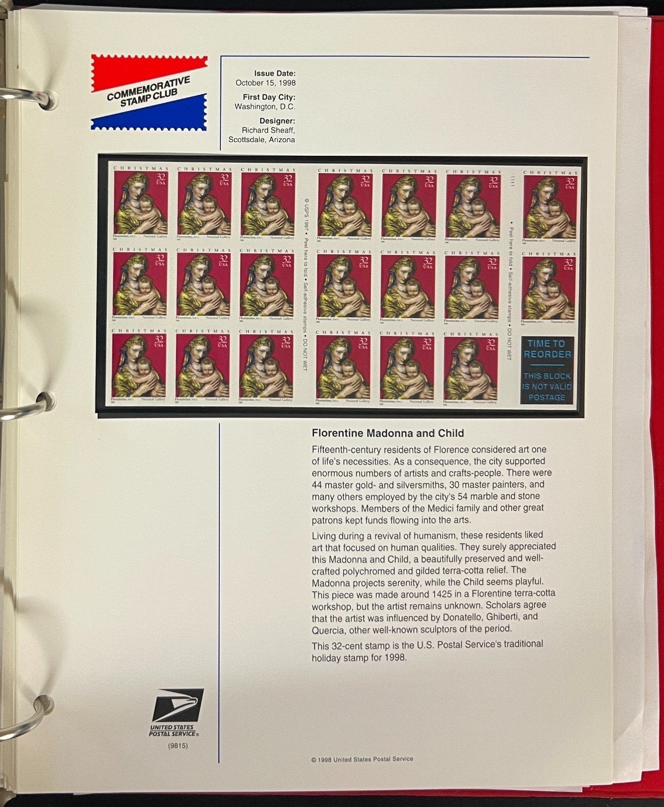 U.S. Stamp Collection 3 Commemorative Stamp Club Albums MNH 1987-2001 ZAYIX